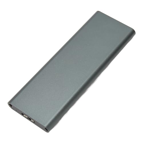 jerss M.2 NGFF zu USB 3.0 SSD-Gehäuse, Hochgeschwindigkeits-5-Gbit/s-UASP-Protokoll-SSD-Gehäuse für PC (Grau) von jerss