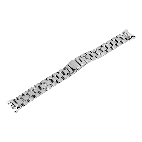 jerss Uhrenarmband-Zubehör, Fester Verschluss, Faltschließe aus Edelstahl, Uhrenarmband, 2 Schlösser, Einfache Installation, Passend für Handgelenke von 15,2–20,3 cm (Silber) von jerss