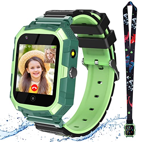 jianyana 4G Kinder-Smartwatch, HD-Touchscreen, Smartwatch mit SOS-Anrufwecker, Spiele, Musik-Player, IP67, wasserdicht, Kinderuhr, Geschenke für 3–14 Jahre, Jungen und Mädchen von jianyana