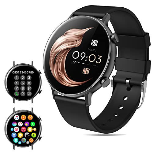 jianyana Smart Watch Herren Damen Aktivitäts-Fitness-Armbanduhr mit Blutdruck, Herzfrequenz, Schrittzähler, Schlafüberwachung, IP67, wasserdichte Smartwatch für Android iOS (schwarz) von jianyana