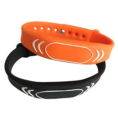UID IC-Armband, austauschbar, RFID, 13,56 mHz, 0 Sektoren, beschreibbar, 2 Stück…（black、orange） von jiazhijie