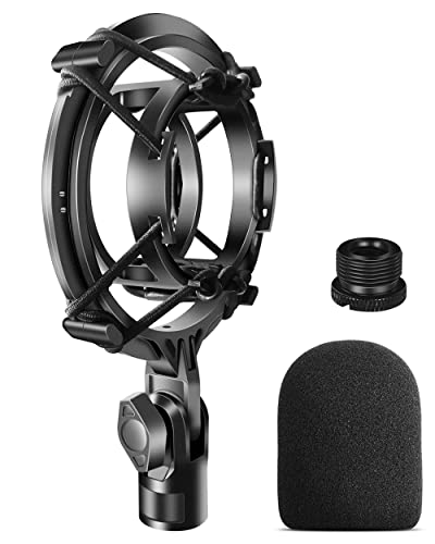 AT2020 Mikrofon-Pop-Filter mit Stoßdämpfer für AT2020 MIC Anti-Vibrations-Federung, Shonck-Halterung, Clip, kompatibel mit Audio-Technica AT2020 Mikrofon- und Galgenarm-Mikrofonständer AT2020 Mikrofon-Pop-Filter mit Stoßdämpfer für AT2020 MIC Anti-Vibrations-Federung, Shonck-Halterung, Clip, kompatibel mit Audio-Technica AT2020 Mikrofon- und Galgenarm-Mikrofonständer von jidinung