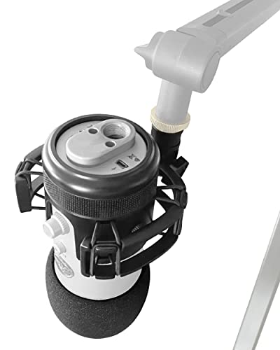 jidinung Yeti Mikrofon-Stoßdämpferhalterungen mit Pop-Filter [maßgefertigt und Upgrade-Version] Kompatibel mit Blue Yeti Mikrofon und Galgenarm-Mikrofonständer, (nicht kompatibel mit Yeti X) von jidinung