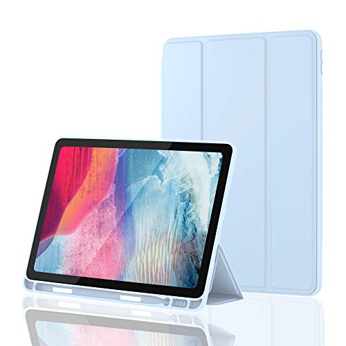 Hülle für iPad Air 3 Hülle 2019 mit Stiftehalter Ultra Slim Soft TPU Back Cover mit Auto Sleep/Wake Full Body Protective Smart Case für iPad Air 3rd Generation 2019/iPad Pro 10.5 2017 (Sky Blue) von jihe pocket