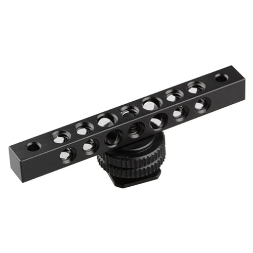 Käsestange aus Aluminium mit 6,35 mm Schraubenlöchern, Schuhhalterung, Verlängerungsplattform für DSLR-Kamera-Zubehör, LED-Videoleuchte Käsestange aus Aluminium mit 6,35 mm Schraubenlöchern, Schuhhalterung, Verlängerungsplattform für DSLR-Kamera-Zubehör, LED-Videoleuchte von jiingekk