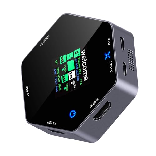 USB C Hubs Dockingstation 8-Port mit 4K @ 60Hz und Aufladen für Fenster von jiingekk