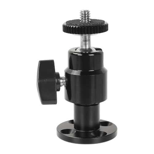 jiingekk 6,35 mm (1/4 Zoll) Deckenhalterung, Kugelköpfe für Überwachungskamera, Heiminstallation, Tischhalterung, Bremsenfuß für Kameramonitore von jiingekk
