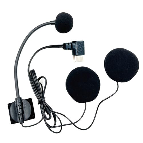 jiingekk Typ-C Halb bedecktes Helm-Kopfhörer-Mikrofon, omnidirektional, für Motorrad, mit Doppelhörner und einzelnem Mikrofon jiingekk Typ-C Halb bedecktes Helm-Kopfhörer-Mikrofon, omnidirektional, für Motorrad, mit Doppelhörner und einzelnem Mikrofon von jiingekk