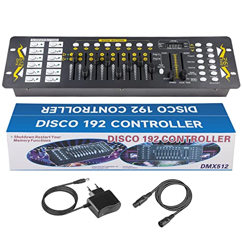 DMX Controller Lighting, DJ Light Controller for Live House, DMX Controller 512 for Stage Light, 192 Kanäle DMX Lighting Controller for Family Party. von jindaaudio