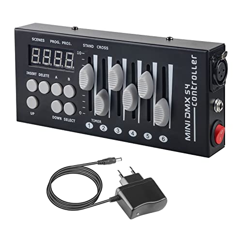 DMX Controllers Lighting, DJ Light Controller for Live House, Mini DMX Controller 512 for Stage Light, 54 Kanäle DMX Lighting Controller for Family Party. von jindaaudio