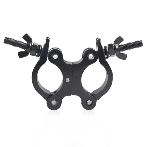 jindaaudio Bühnenlicht-Klemmen, drehbare Verbindungsklemmen für DJ-Licht, 40 mm - 52 mm, Dual-Drehrohrklemme, Typ-O-Klemme für Par-Licht, Scheinwerfer und beweglichen Kopf, Schwarz jindaaudio Bühnenlicht-Klemmen, drehbare Verbindungsklemmen für DJ-Licht, 40 mm - 52 mm, Dual-Drehrohrklemme, Typ-O-Klemme für Par-Licht, Scheinwerfer und beweglichen Kopf, Schwarz von jindaaudio