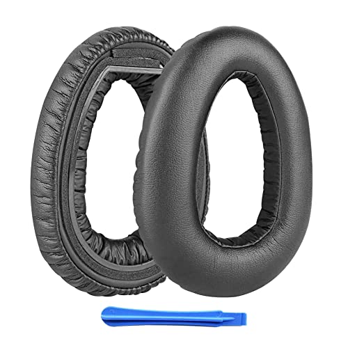 Ersatz-Ohrpolster für Sennheiser PXC 550 PXC 550-II Wireless MB 660 PXC480 Series Kopfhörer Ohrpolster, Headset, Leder-Ohrmuscheln, Reparaturteile (schwarze Kissen für Sennheiser PXC 550) von jingewell