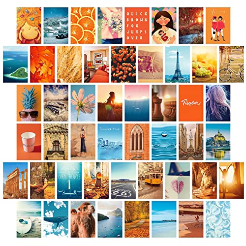 jiuzcare Postkarten Set 50 Stück Motivationskarten Landschaften Leben Momente mit Sprüchen mit Lebensweisheiten Postkarten Set Vintage Gefühlskarten für Büro mit Kasten & 120 Doppelseitige, M9027 von jiuzcare