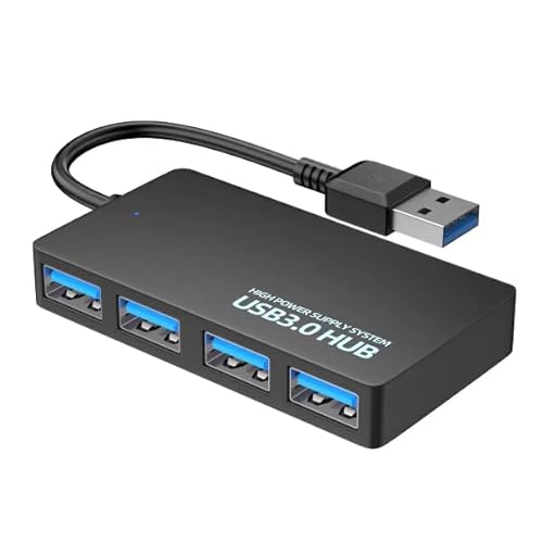 jj-shop24 USB 3.0 4 Port Verteiler Super Speed Daten HUB Adapter für Notebook Laptop PC von jj-shop24