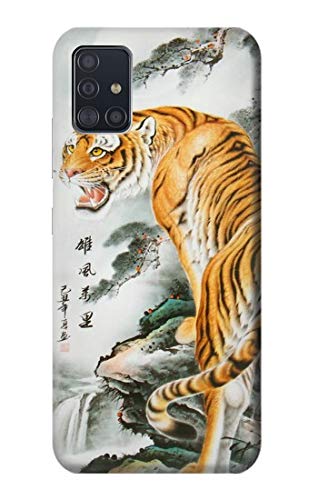Innovedesire Oriental Chinese Tiger Painting Hülle Schutzhülle Taschen für Samsung Galaxy A51 5G [nur für A51 5G. Nicht für A51] von jjphonecase