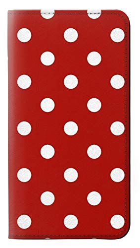 Red Polka Dots Flip Hülle Tasche Klappetui für iPhone XR von jjphonecase