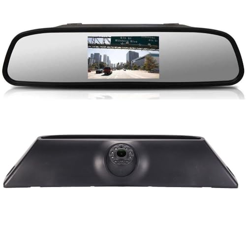 1280 * 720 Brake Bremsleuchte Auto Kamera Third roof Bremslicht Rückfahrkamera Fit for FIAT Iveco Daily 4 Gen 2011-2014+4.3" Reverse Mirror von jochaly