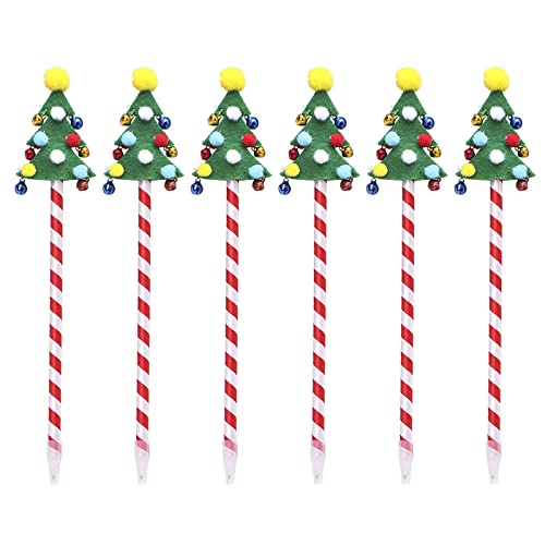 jojobasec 6 Stück Weihnachts-Kugelschreiber für Studenten, Schreibwaren, Komfort, GripTree, Weihnachtsmann, Schneemann mit Bommelglocken, 24 cm, wie abgebildet jojobasec 6 Stück Weihnachts-Kugelschreiber für Studenten, Schreibwaren, Komfort, GripTree, Weihnachtsmann, Schneemann mit Bommelglocken, 24 cm, wie abgebildet von jojobasec