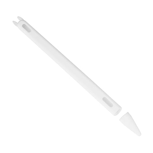 jojofuny 1 STK Applepencil Stiftetui Telefon Bleistift Abdeckung Laptops Touchscreen Schicke Stiftkappe Einzigartige Stylus-stiftkappe Schicke Stiftspitze Fingerabdruck Kieselgel Weiß von jojofuny