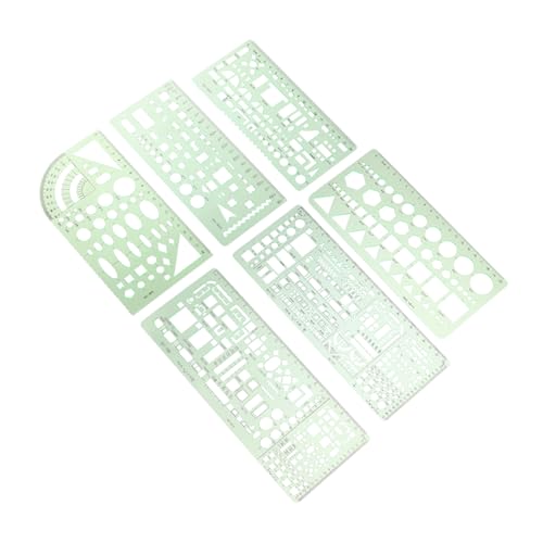 jojofuny 1 Satz Gebäudeschalung Abfassung Geometrische Schablonen Zeichnung Schablonen Formen Architekturschablonen Wand Architektonisch Vorlage Werkzeug Plastik Grün von jojofuny