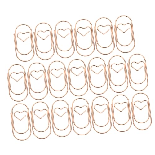 jojofuny 1 Satz Lesezeichen Aus Metall Sortiert Größe Süße Bürovorräte Papier Schreibwaren Büroklammern Klein Spaltet Sich Vielseitig Die Farbig Goldene Büroklammern Clip Rose Gold 20 Stück von jojofuny