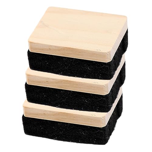 jojofuny 1 Satz Radiergummi Tafel Whiteboard-radierer Büro Mini-kreide Whiteboards Staubfreier Kreideradierer Trockener Löschbrett Whiteboard-staubwedel Eraser Weiße Board Hölzern 3 Stück von jojofuny