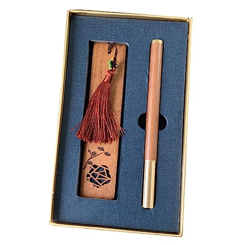 jojofuny 1 Satz Schild Stift Abschluss-kit Lesezeichen Abschluss 2020 Die Buchmarken Souvenirgeschenk Geschenkset Zum Abschluss Brown Bambus von jojofuny
