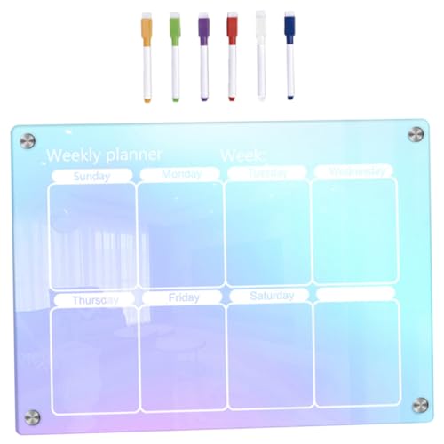 jojofuny 1 Satz To-do-Liste Kühlschranktafel Schreibtisch Notizblock Planke write board planning boards Magnettafel aus Acryl, trocken abwischbar Kühlschrank-Magnettafel, trocken abwischbar von jojofuny