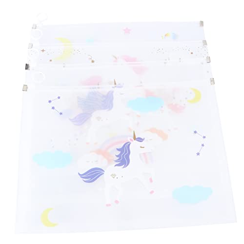 jojofuny 1 Satz Transparente Aktentasche Aufbewahrungssack Storage Pockets Büromaterial Beutel Klare Ordner Transparenter Dokumentenhalter Dokumententasche Für Studenten Plastik Pp 4 Stück von jojofuny