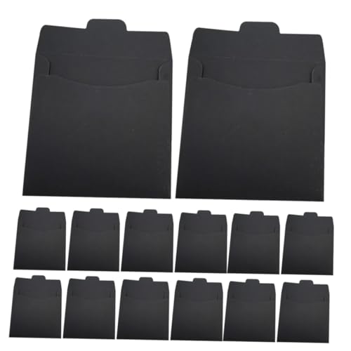 jojofuny 1 Satz Wiederverwendbare Umschläge Cd Aufbewahrung Cd Umschläge Cd Kartenbeutel Cd Papierbeutel Leeres Cd-papier Aus Pappe Kartenumschläge Leere Cd-hüllen Umschlag Black 50 Stück von jojofuny