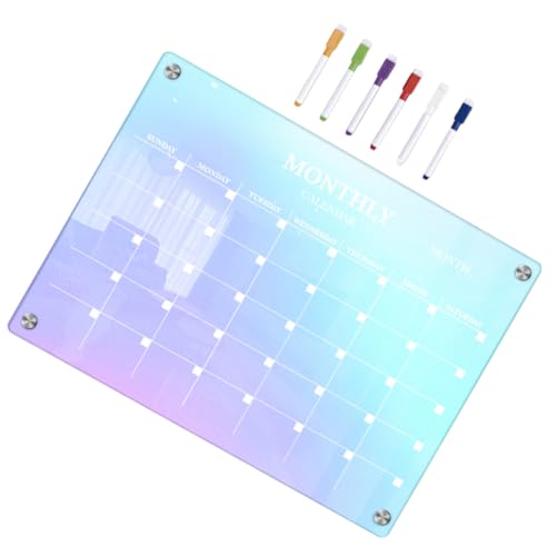 jojofuny 1 Set Notizblock Stift Set Magnetische Trockenlöschtafel Leerer Planer Magnettafel Magnetisches Whiteboard Magnetischer Schreibblock Planer Monatskalender Magnetischer von jojofuny