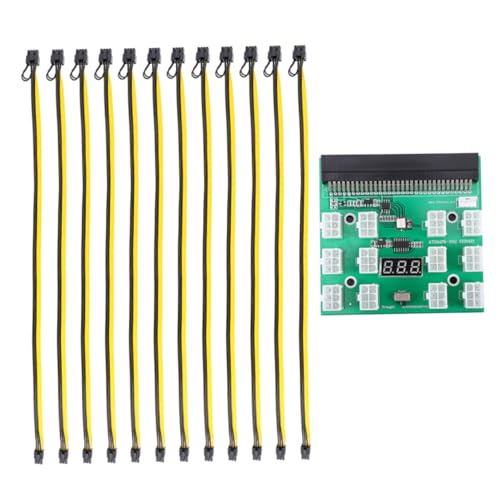 jojofuny 1 Set Server Netzteil Bergbau Bord Adapter 6 Zu 8 Kabel Gpu Versorgung Für Bergbau von jojofuny