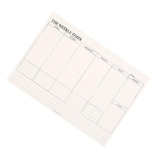 jojofuny 1 Stück Geschäftsplan Monatsplaner Notizbuch Kühlschrank Kalender Agenda Zeitschrift Notizen Aufkleber Notizbücher Für Die Arbeit Sidekick-notizblock Budgetbindemittel Weiß Papier von jojofuny