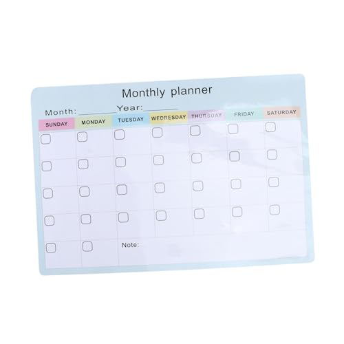 jojofuny 1 Stück Magnettafel Magnetkalender Für Den Kühlschrank Markierungstafel Whiteboard Trocken Abwischbar Zeitplantafel Magnet-planer-kalender Magnet-notizblock-kalender Plastik von jojofuny