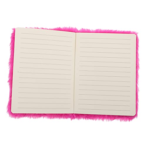 jojofuny 1 Stück Plüsch-notizbuch Rosa Notizblock Flauschiges Notizbuch Zeitschrift Praktisches Tagebuch Notizbuch Mit Plüscheinband Gepunktet Tagebuch Botebuch Papier Rosy von jojofuny
