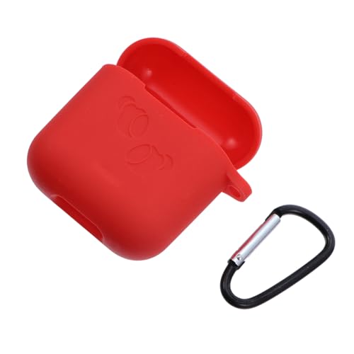 jojofuny 1 X Box Rot Kopfhörer Box Kopfhörer Hülle Kopfhörer Tasche Silikon Hülle Aufbewahrungstasche Wasserdicht Sicherheitsmaske Tragbare Aufbewahrungstasche Kopfhörer von jojofuny