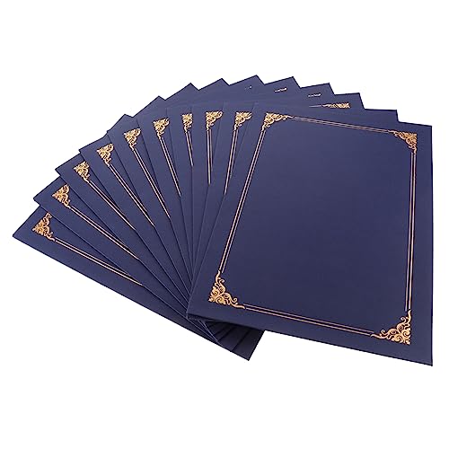 jojofuny 10 Stück Blankgold -Stempelumschlagzertifikat Inhaber vergeben Zertifikat deckt Zertifikatordner Anerkennung Album für Zertifikate Urkundenhülle Deckungszertifikat Papier Blau jojofuny 10 Stück Blankgold -Stempelumschlagzertifikat Inhaber vergeben Zertifikat deckt Zertifikatordner Anerkennung Album für Zertifikate Urkundenhülle Deckungszertifikat Papier Blau von jojofuny