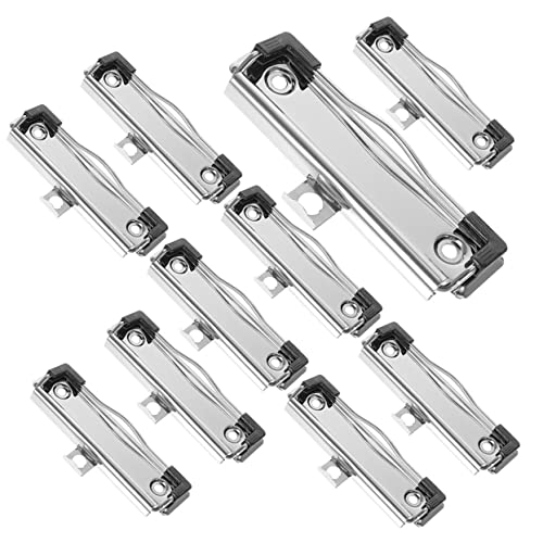 jojofuny 10 Stück Briefpapier-Clip klemmbrett halterung papierklammer Klemmbrett-Klammer metallklammern metallclips klein professionelles Briefpapier Klemmbrettklemmen Schreibwaren Plastik von jojofuny