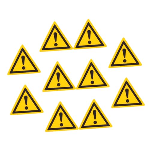 jojofuny 10 Stück Sicherheitswarnaufkleber Auto Warnaufkleber Lustiges Sicherheitsschild Industrielle Warnschilder Ausrufezeichen Vorsichtsaufkleber Vorsichtswarnaufkleber Pp von jojofuny