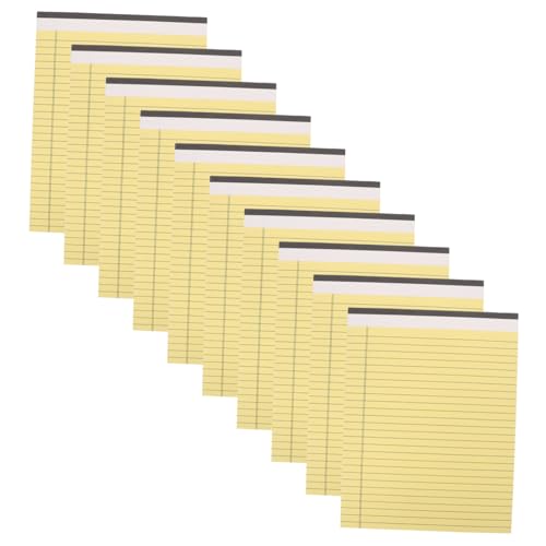jojofuny 10 Stück rechtlicher Notizblock Büro Schule prim Unterlage gefüttert Größe Notizbuch Von der Hochschule regierter Notizblock Schreibtafel abreißbare linierte Seiten Papier Yellow jojofuny 10 Stück rechtlicher Notizblock Büro Schule prim Unterlage gefüttert Größe Notizbuch Von der Hochschule regierter Notizblock Schreibtafel abreißbare linierte Seiten Papier Yellow von jojofuny
