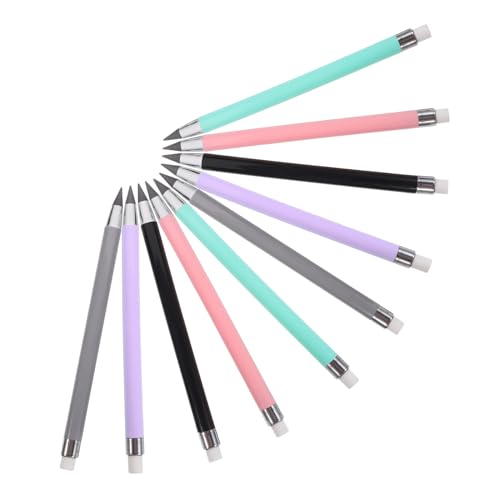 jojofuny 10 Stück tintenloser Bleistift lustige Stifte für unendlich Bleistift Bleistifte zeichnen Tintenloser Stift ewige bleistifte mit radiergummi Zeichenstift Abs von jojofuny