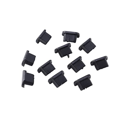 jojofuny 10St Staubstecker ösch Noir swor Kopfhörer-Klinkenstecker Port-Stecker Anti-Stecker Steckerabdeckung Ersatz-PIR-Sensor Micro-USB-Stecker Mobiltelefone staubdichter Stopfen Black von jojofuny