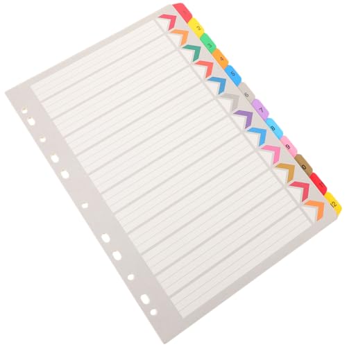 jojofuny 12 Blatt Kategorie-Etikettentafel Registerkarten Ordner mit Trennwänden und Laschen groß Zurück Klassenzimmer Bindemittel Loseblatt-Notizbücher Tab-Index-Teiler Papier und Haustier jojofuny 12 Blatt Kategorie-Etikettentafel Registerkarten Ordner mit Trennwänden und Laschen groß Zurück Klassenzimmer Bindemittel Loseblatt-Notizbücher Tab-Index-Teiler Papier und Haustier von jojofuny