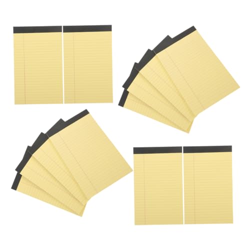 jojofuny 12 Notizbuch legale Blöcke jr regiert Notizblock juristisches Papier Büro Rechtliche Notizbücher Liniertes Notizpapier Hinweis Pads klein Mini-Notizblöcke kleine Notizblöcke Yellow von jojofuny
