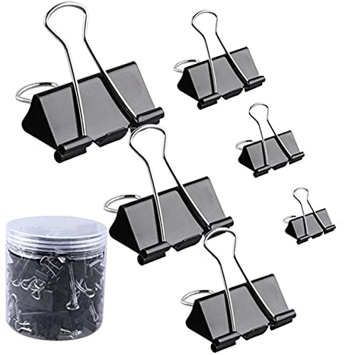 jojofuny 120Stücke Büroklammern Schwarz Binderclips Verschiedenen für Büro Schule und Zuhause Praktische jojofuny 120Stücke Büroklammern Schwarz Binderclips Verschiedenen für Büro Schule und Zuhause Praktische von jojofuny