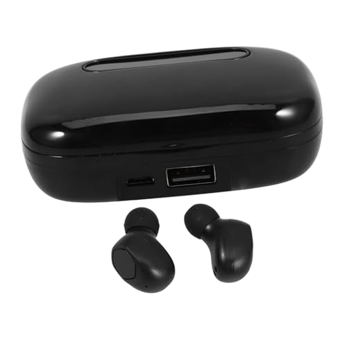 jojofuny 1Paar Ear Kopfhörer mit Anzeige Ergonomisches Design Ladebox Surround Sound für Sport Outdoor Aktivitäten Schwarz von jojofuny