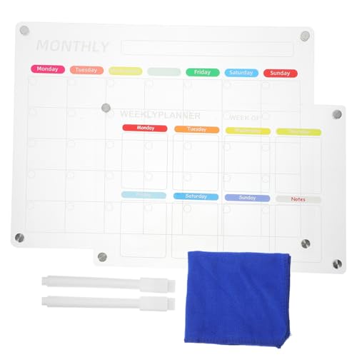 jojofuny 1Satz Kühlschrank Magnettafel Abwischbare Notizen und Planer für Zuhause Büro und Schule Monats und Wochenplaner Marker und Reinigungstuch Transparentes Design jojofuny 1Satz Kühlschrank Magnettafel Abwischbare Notizen und Planer für Zuhause Büro und Schule Monats und Wochenplaner Marker und Reinigungstuch Transparentes Design von jojofuny