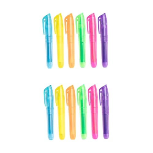 jojofuny 2 Sätze Graffiti Stifte Grafitti Stift Leuchtschilder Blea Gilbe Studenten Pastell Schulmaterial Farben Lesezeichen Scrapbook-marker Tragbarer Markierungsstift Plastik 6 Stücke * 2 von jojofuny