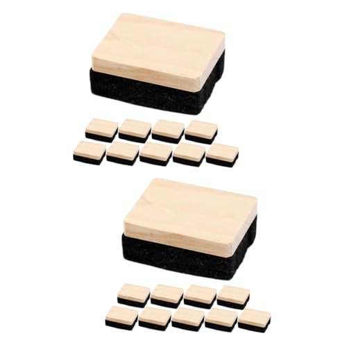 jojofuny 2 Sätze Radiergummi Whiteboard-trockenlöscher Kreide Mini-radierer Planke Weiß Staubfreier Tafelradierer Mini-trockenradierer Tafelschwamm Gefühlt 10 Stück * 2 von jojofuny