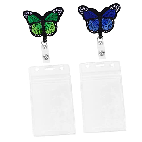 jojofuny 2 Sätze Teleskopischer einfacher Zugknopf fiar bürozubehör key chain easy putz schlusselketten einziehbar Abzeichenhalter Spule Abzeichenrolle Zubehör für Arbeitsabzeichen Abs Blue von jojofuny
